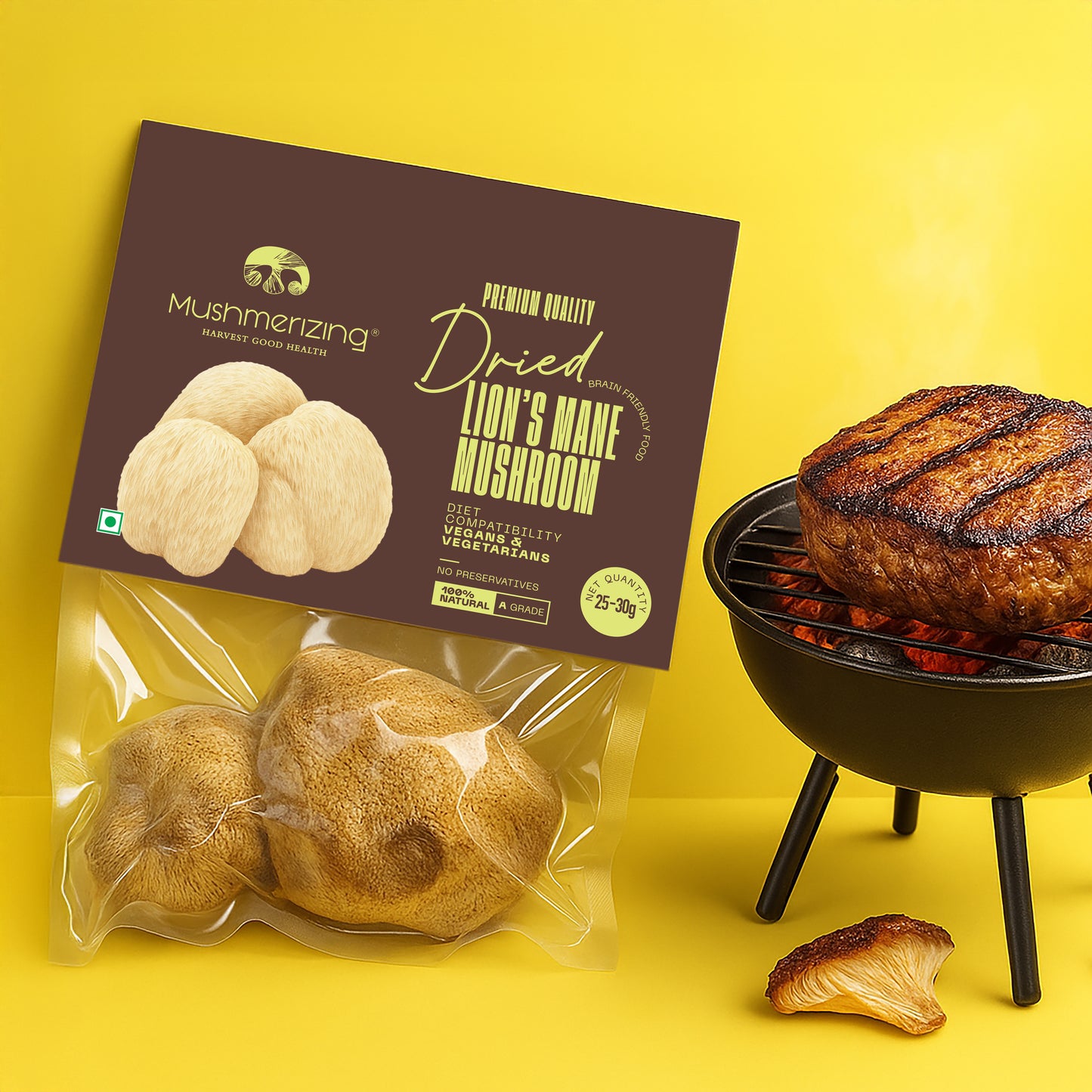 Dried Lion's Mane Mushroom (Whole)