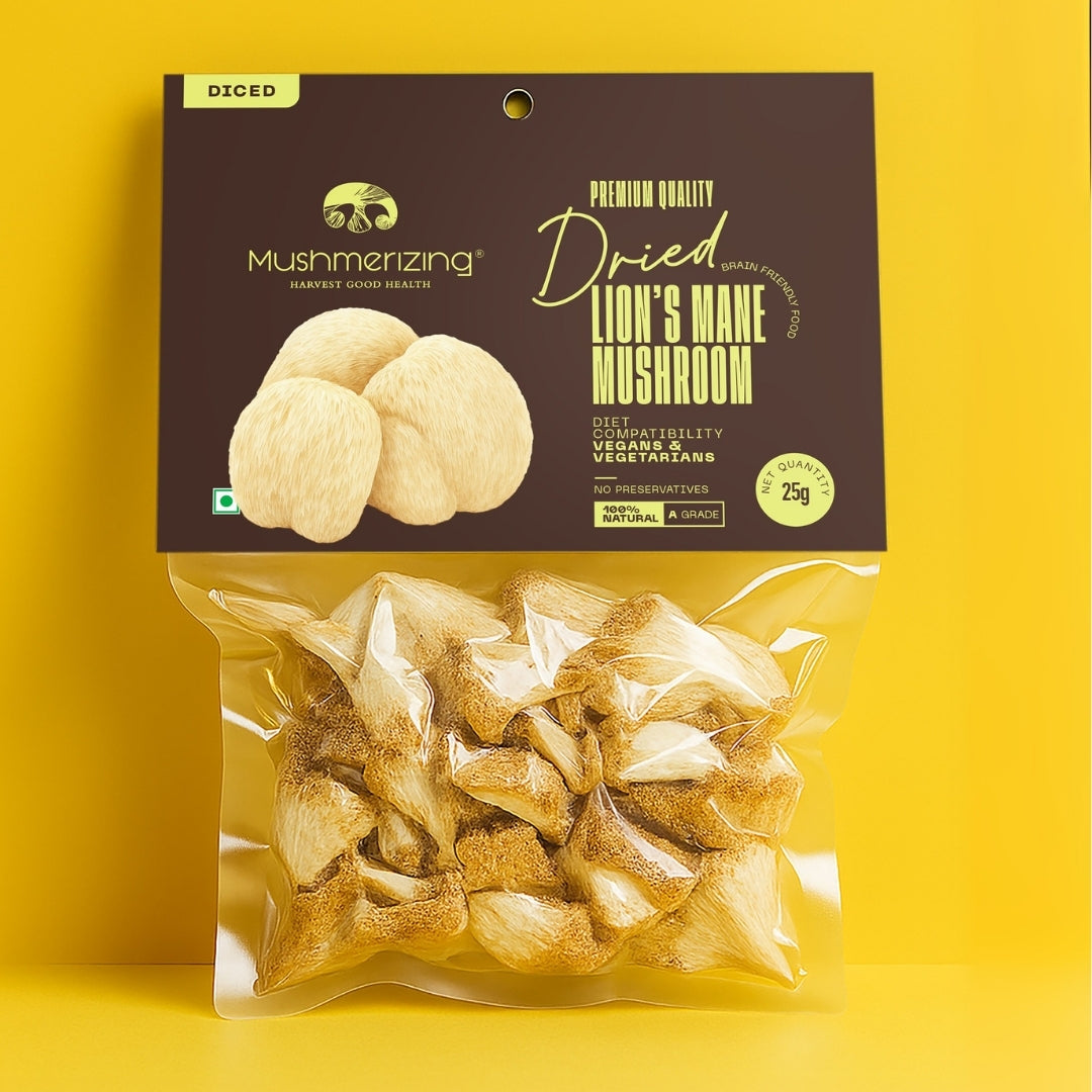 Dried Lion's Mane Mushroom (Pieces)