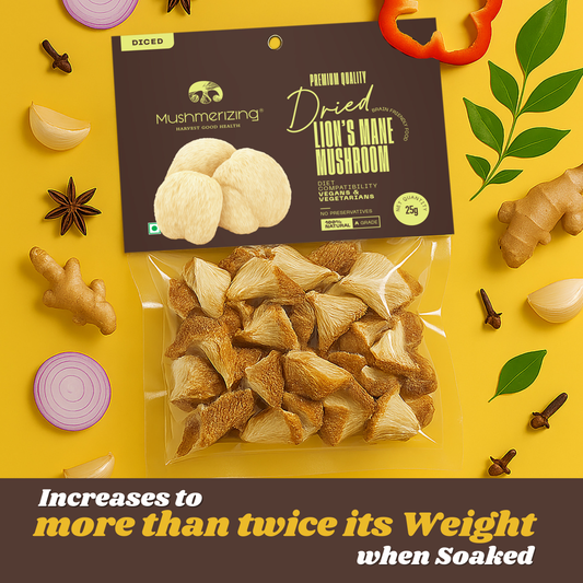 Dried Lion's Mane Mushroom (Pieces)