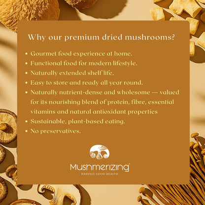 Dried mushrooms and cooking benefits
