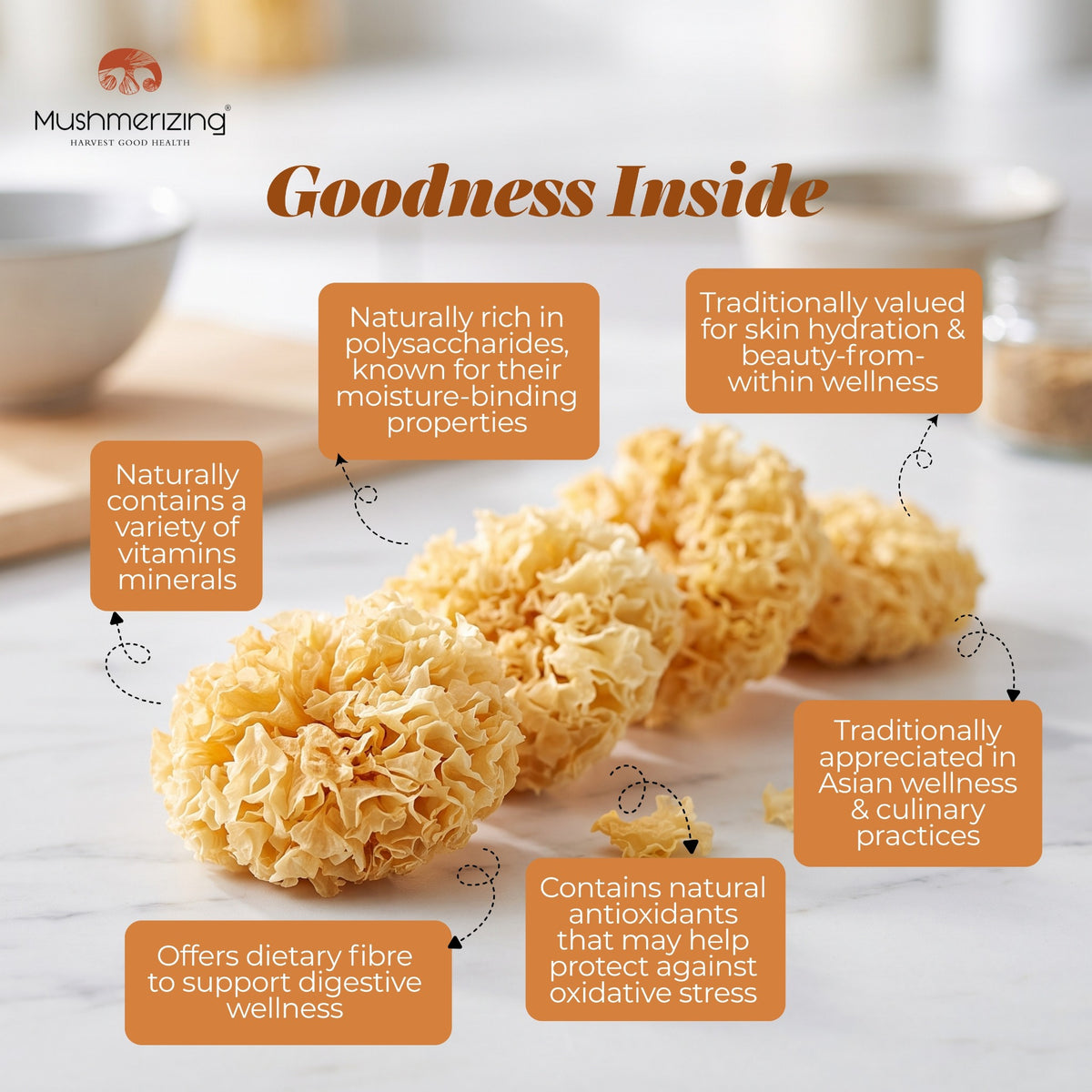How to soak and prepare dried Tremella mushrooms